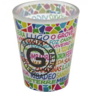 Souvenir chupito pueblos de Galicia